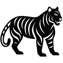 Obraz premium This is tiger vector icon design with illustration