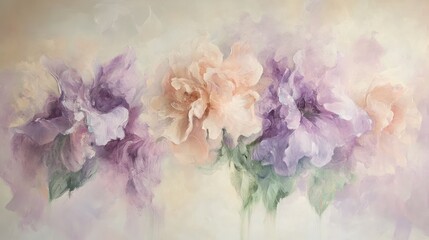 Soft Hues of Pastel Blossoms in Abstract Art