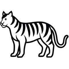 This is tiger vector icon design with illustration