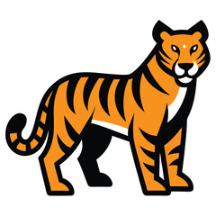 This is tiger vector icon design with illustration