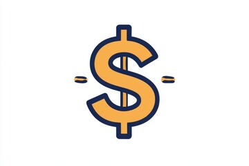 Yellow dollar sign icon on a light cream background