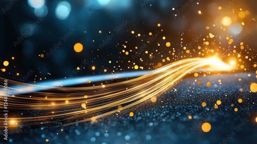 Aufkleber futuristic concept depicting the dynamic flow and transmission of optical fiber networks showcasing 