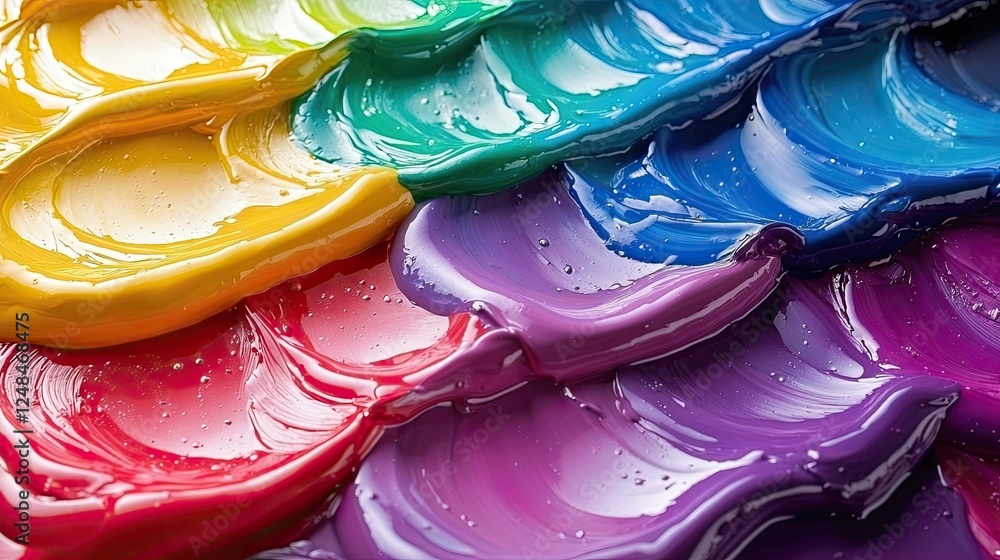 Poster vibrant color palette: abstract paint texture background for design projects