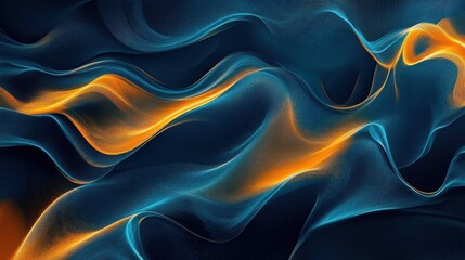 Obraz premium Abstract background- blue- tel and orange with waves