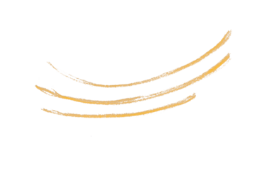 Isolated yellow pencil line on transparent background.