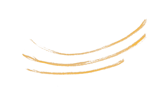 Isolated yellow pencil line on transparent background.