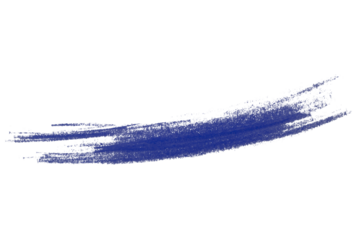 Blue colored pencil isolated on transparent background