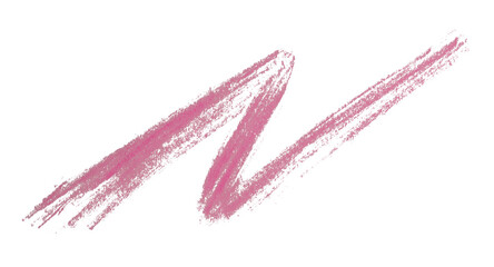Colored pencil, pink color line, isolated on transparent background.