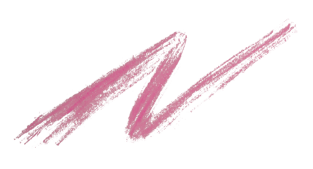 Colored pencil, pink color line, isolated on transparent background.