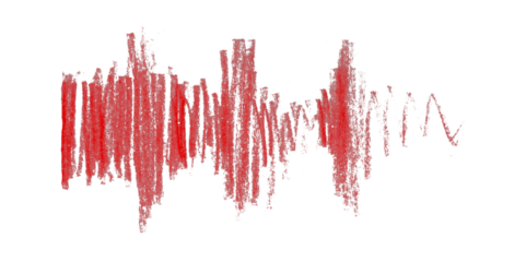 Red colored pencil isolated on transparent background