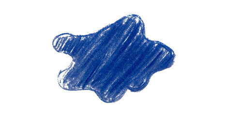 Blue colored pencil isolated on transparent background