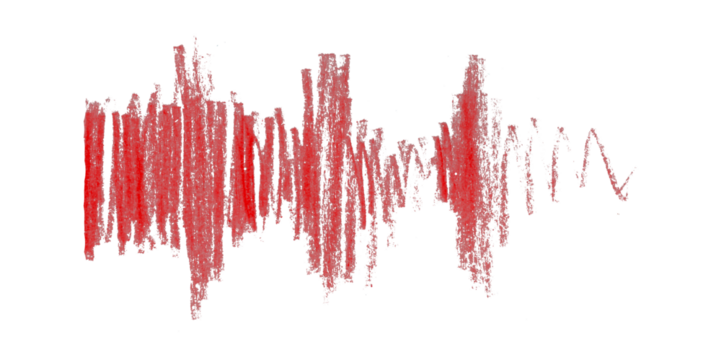 Red colored pencil isolated on transparent background