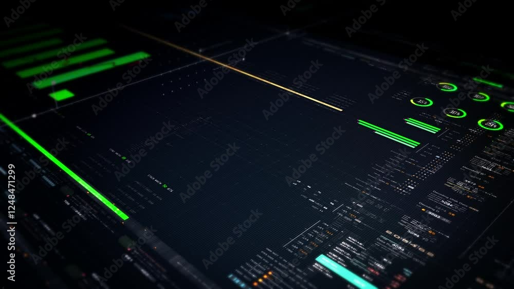 Poster dynamic data visuals for business info graphics, animated charts, and data-driven insights for a bus