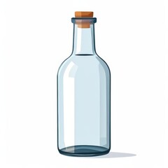 the AI Image Generator, Transparent Glass Bottle with Wooden Cork Stopper