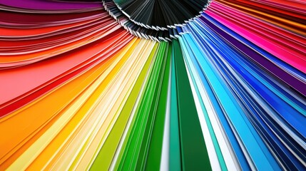 A color palette selection placed beside house blueprints on a desk.