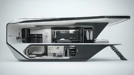 A compact studio apartment with a functional layout for a single resident.