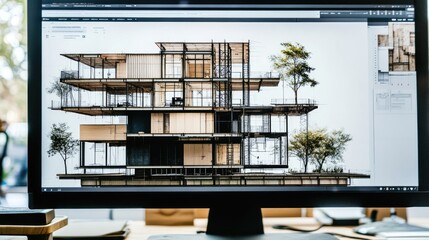 A computer screen displaying a structural analysis of a home design.