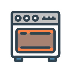 Fototapeta premium Oven Icon in a modern kitchen design