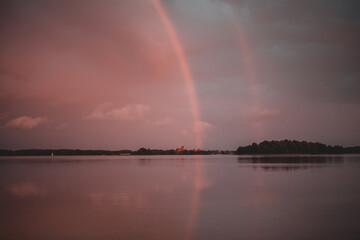 rainbow over the lake
