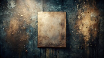 Aged Paper on Distressed Wall, a Grungy Background for Textured Designs