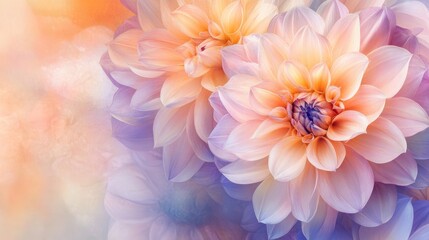 Pastel Dahlias Delicate Petals Soft Hues