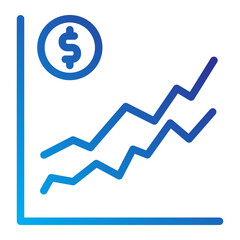 Graphic chart finance Line Gradient Icon