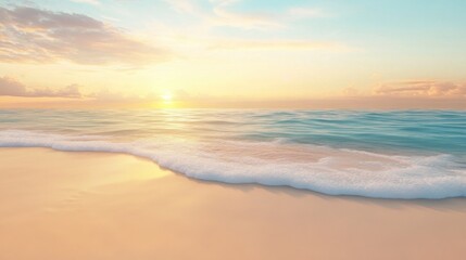 Obraz premium serene sunset beach scene