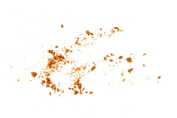 a cookie crumbs flying, pile of cake, cookies flying,  isolated on a transparent background