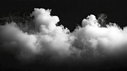 Naklejka premium Abstract Smoke Clouds: Monochromatic Haze and Vapor Texture for Design Backgrounds