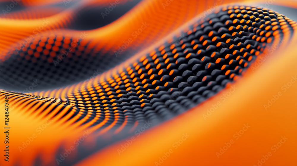 Poster orange balls abstract background modern design 3d rendering illustration with copy space to add your