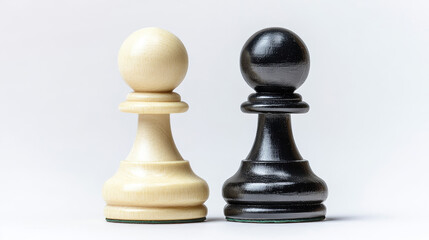 Contrast of Chess Pawns in Monochrome
