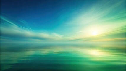 Obraz premium Serene Ocean Sunset A Captivating View of Tranquil Waters Reflecting the Colorful Sky at Daybreak