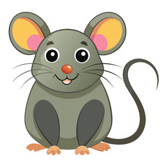 Smiling Cartoon Mouse Drawing