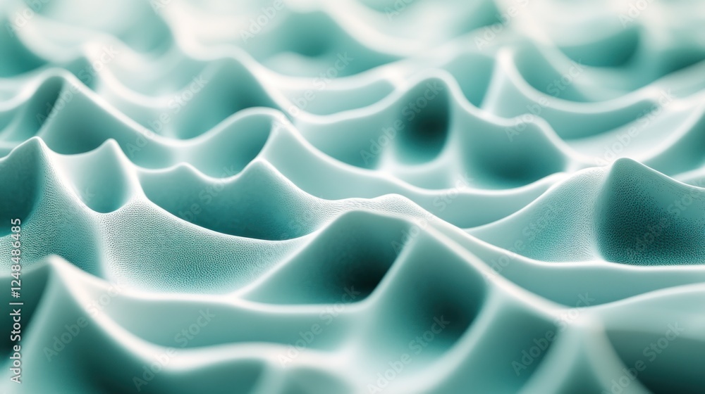 Poster Abstract Teal Wavy Surface Texture Pattern Design
