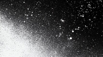 Transparent distressed white grainy texture with dust overlay textured. Grainy noise particles and snow effect on a black background.