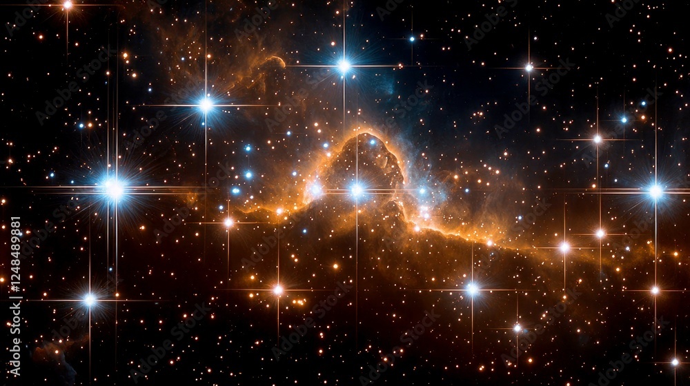 Canvas Prints cosmic nebula: a celestial tapestry of stars and stardust.