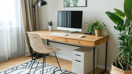 A simple workspace with a budget-friendly home shopping checklist.