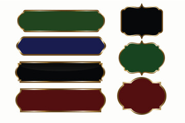 Luxury golden arabic islamic text box Collection