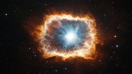 A Bright Star Explodes In A Fiery Nebula