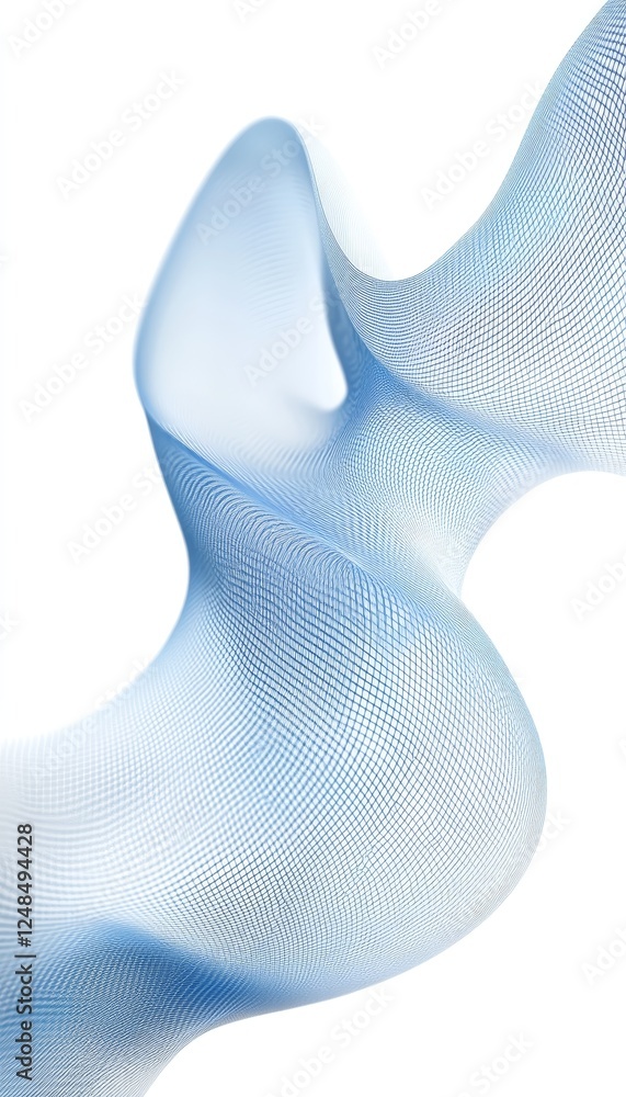 Wall mural abstract fluid lines, dynamic swirling pattern, flowing mesh design, digital art, modern artwork