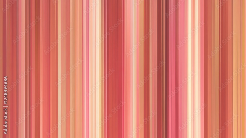 Poster abstract vertical lines in shades of coral and peach