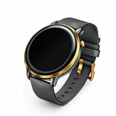 Luxury Smartwatch with Black and Gold Design