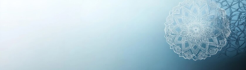 Fototapeta premium Abstract Blue Mandala Design Background Image