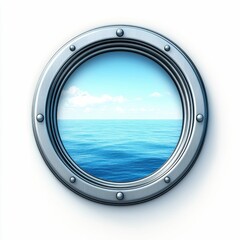 Fototapeta premium Ocean View Through a Ship Porthole