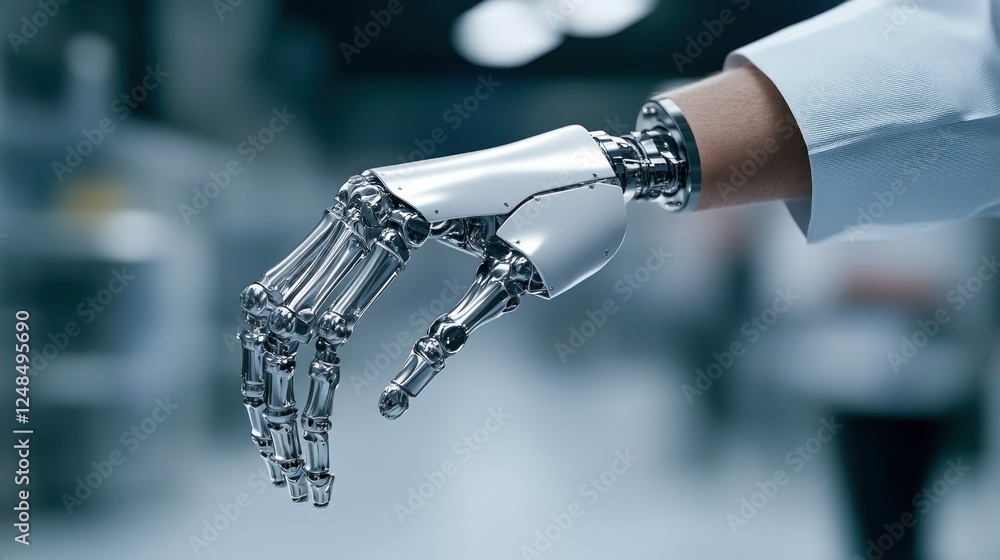 Poster advanced robotic hand with precision design