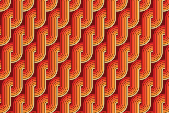 70s Vintage Retro Twist Pattern