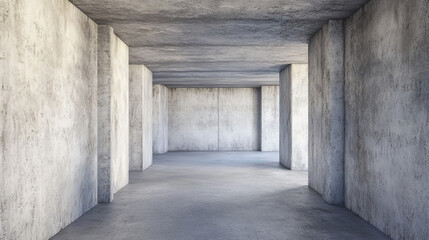 dark concrete surface abstract street tunnel 3d render illustration