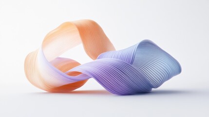 Abstract swirling pastel fabric art design