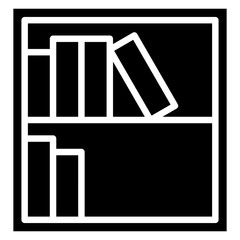 Bookshelf Glyph Icon
