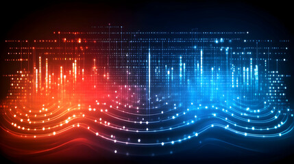Digital data flow, glowing, abstract, background, tech